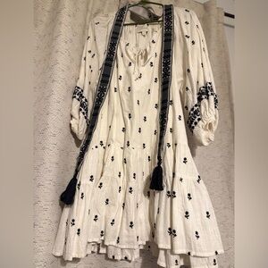 Cleobella Embroidered 3/4 Sleeve Dress